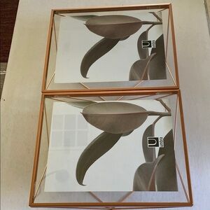 Umbra Copper Geometric Photo Frame Set (2 pcs. ) Size 10” x 12” NWOT